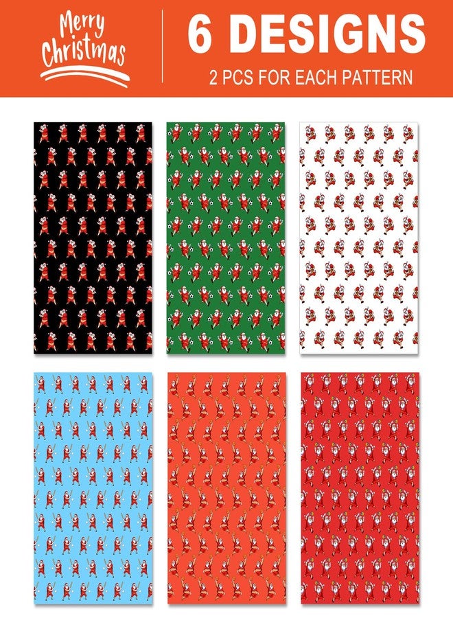 Watersay 12 Pcs Funny Santa Ball Games Christmas Wrapping Paper Futsal Player Present Gift Wrap Funny Christmas Wrapping Paper for Xmas Holiday Party Decoration - Image 3